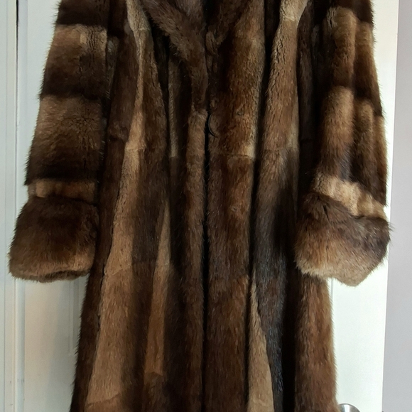 Vintage Muskrat Fur Coat SzM - Picture 15 of 15
